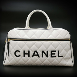 Sac Bowling CHANEL blanc voyage