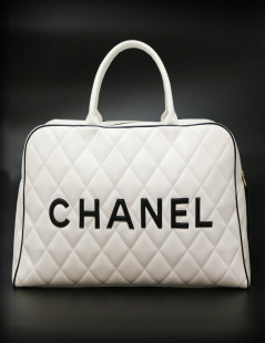 Sac Bowling CHANEL blanc voyage