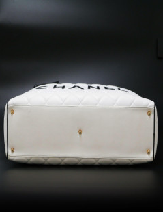 Sac Bowling CHANEL blanc voyage