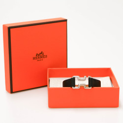 Bracelet HERMES cuir Epsom noir