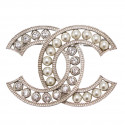 Broche CHANEL CC argent