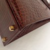 Kelly 32 sellier HERMÈS crocodile porosus caramel