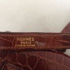 Kelly 32 sellier HERMÈS crocodile porosus caramel