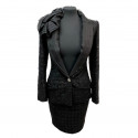 Tailleur tweed CHRISTIAN DIOR noir