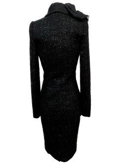 Tailleur tweed CHRISTIAN DIOR noir