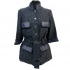 Veste CHANEL t42 tweed et denim bleu