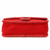 CHANEL red felted wool bag