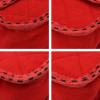 CHANEL red felted wool bag