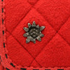 CHANEL red felted wool bag