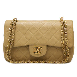 Timeless beige CHANEL cuir d'agneau