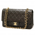 Sac CHANEL double rabat noir