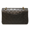 Sac CHANEL double rabat noir