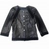 Veste T 42 CHANEL cuir noir