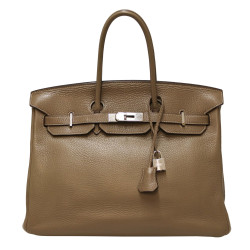 Birkin 35 HERMES taurillon étoupe