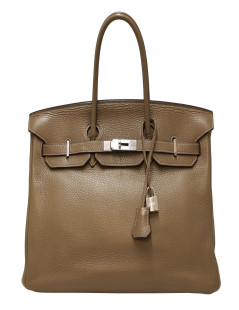 HERMES Birkin 35 étoupe Clémence young bull leather