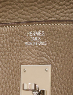 HERMES Birkin 35 étoupe Clémence young bull leather