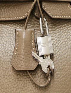 HERMES Birkin 35 étoupe Clémence young bull leather