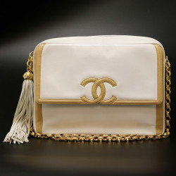 Grand Caméra vintage CHANEL blanc