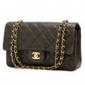 Sac médium double flap CHANEL noir