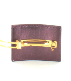 barrette CHANEL cuir violet