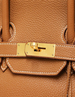 Birkin bag  Gold 35 HERMES Togo leather