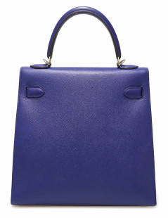 HERMES Sac Kelly 32 sellier Epsom electric blue