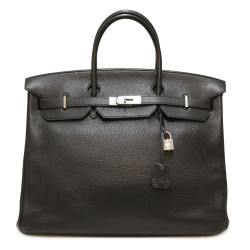 Birkin 40 HERMES taurillon clémence noir