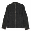 Veste CHANEL T 38 tweed noir et chaine argent