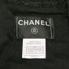 Veste CHANEL T 38 tweed noir et chaine argent