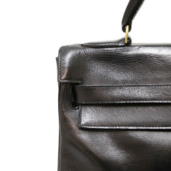 Kelly 32 HERMES box noir Vintage