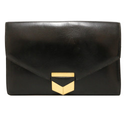 Pochette HERMES box noir Vintage