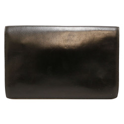 Pochette HERMES box noir Vintage