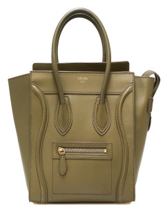 Sac Nano CELINE cuir Kaki