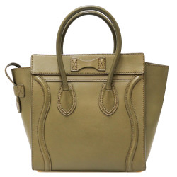 Sac Nano CELINE cuir Kaki