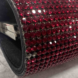 Minaudière en cristal mesh rubis SWAROVSKI