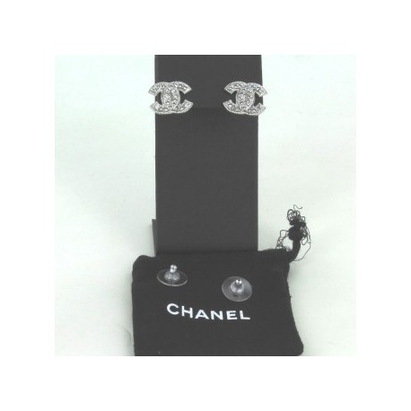 clous d'oreille CHANEL strass