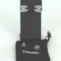 CHANEL rhinestones ear studs