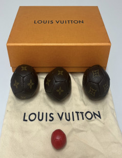 Coffret boules de pétanque LOUIS VUITTON marron