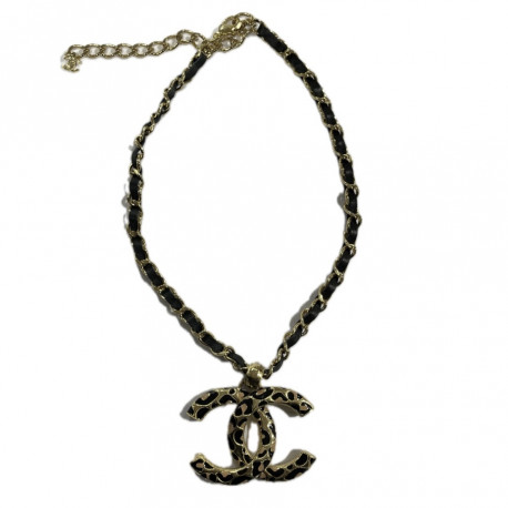 Collier CHANEL CC léopard