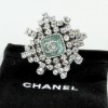 bague CHANEL verte et strass