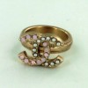 bague CHANEL T 52 ROSE ET STRASS