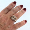 bague CHANEL T 52 ROSE ET STRASS