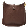 Mini Evelyne HERMES taurillon Marron Mahogany