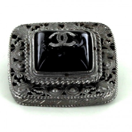 BROCHE CHANEL cabochon noir