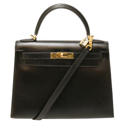 Sac HERMES Kelly II 28 cuir box