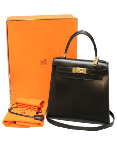 Sac HERMES Kelly II 28 cuir box