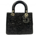 Sac Lady D CHRISTIAN DIOR fleurs tridimenssionnelles