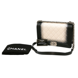 Sac Boy CHANEL cuir bicolore