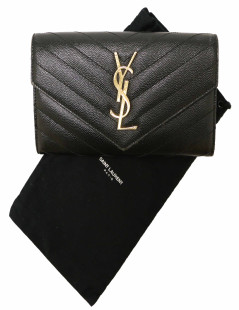 YSL SAINT LAURENT black wallet