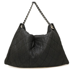 Sac CHANEL toile noir L A 